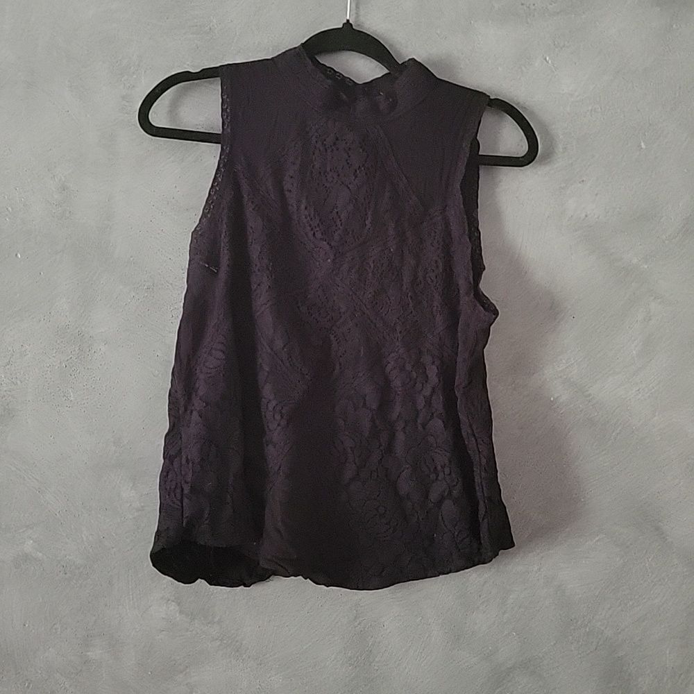 Lace high neck blouse